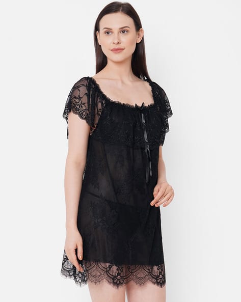 Elegant Black Lace Lingerie Set