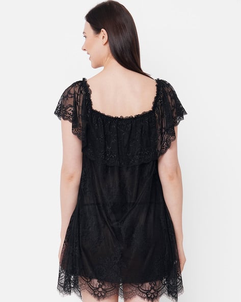 Elegant Black Lace Lingerie Set