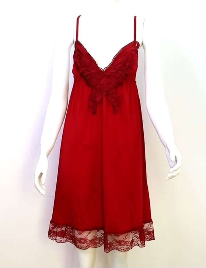 Red Butterfly Lace Slip